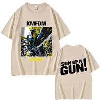 2025 vasara Roko grupė KMFDM XTORT Dvipusiai spausdinami marškinėliai Vyriška mada Gryna medvilnė Retro Gotikiniai Street Casual Laisvi marškinėliai XL