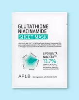 APLB Glutathione Niacinamide Sheet Mask - 25 ml * 10 vnt