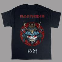 IRON MAIDEN SENJUTSU SAMURAJUS EDDIE NAUJAS JUODAS MARŠKINĖLIAI Unisex Marškinėliai M