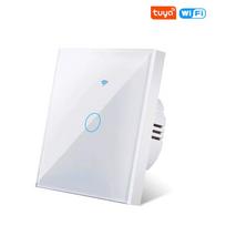 Šviesos jungiklis išmanusis, Wi-Fi, 1 mygtuko, baltas – Tuya / Smart Life, suderinamas su Alexa ir Google Assistant