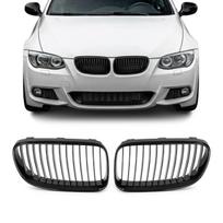 Priekinės Grotelės, komplektas skirtas BMW E92 / E93 LCI (10-13), juodos blizgios