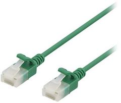 DELTACO U/UTP Cat6a jungiamasis kabelis, plonas, 3,5 mm skersmens, 2 m, žalias