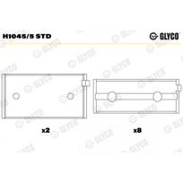 Alkūninio veleno pagrindiniai guoliai GLYCO H1045/5 STD