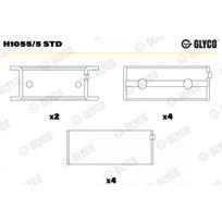 Alkūninio veleno pagrindiniai guoliai GLYCO H1055/5 STD