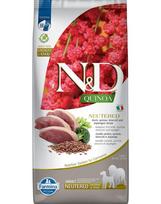 FARMINA N&D Quinoa Dog NeuteredAdult Madium & Maxi duck, broccoli & asparagus 12 kg antis, brokoliai ir šparagai šunims po kastracijos
