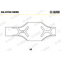 Švaistiklio mažasis guolis (indėklas) GLYCO 55-4790 SEMI