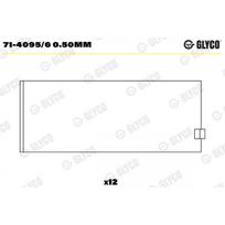 Švaistiklio didysis guolis (indėklas) GLYCO 71-4095/6 0.50mm