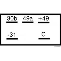 Posūkio žibintų pertraukimo relė HERTH+BUSS ELPARTS 75605135