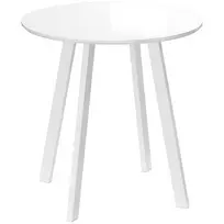 Apvalus valgomojo stalas, baltas, 72x72x75cm