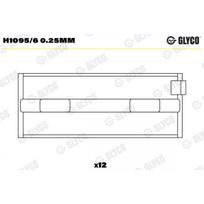 Alkūninio veleno pagrindiniai guoliai GLYCO H1095/6 0.25mm