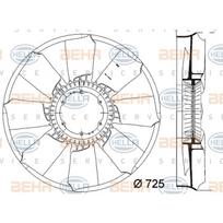 Variklio aušinimo ventiliatoriaus sparnuotė HELLA 8MV 376 758-251