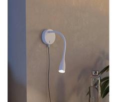 Eglo 901782 - lanksčioji LED sieninė lempa su USB OLIVANDINO LED/3,8W/230V balta