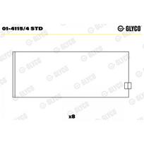 Švaistiklio didysis guolis (indėklas) GLYCO 01-4115/4 STD