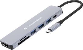 Adapter AV Conceptronic CONCEPTRONIC Dock USB-C->HDMI,USB3.0,100WPD  7-in-1 0.25m gr | DONN19G | 4015867230886