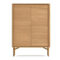 Natūralios spalvos spintelė iš ąžuolo 104,5x144x40 cm Lenon – Kave Home