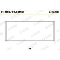 Švaistiklio didysis guolis (indėklas) GLYCO 01-4162/4 0.25mm