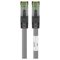 Goobay Kabel patchowy RJ45 (CAT 6A, 500 MHz) z surowym kablem CAT 8.1 S/FTP, - Długość kabla 15 m | 55142 | 4040849551420