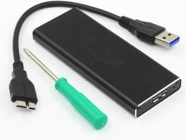 Kieszeń MicroStorage mSATA - USB 3.0, czarna (MSACSC/USB3.0) | MSACSC/USB3.0 | 5712505923023
