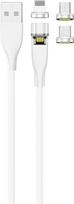 Kabel USB 2GO USB-A - USB-C + micro-B + Lightning White (797317) | 797317 | 4010425973175