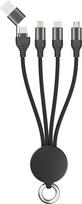 Kabel USB 2GO USB-A + USB-C - USB-C + micro-B + Lightning 0.15 m Black (797363) | 797363 | 4010425973632