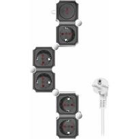 LogiLink 5 sockets 1.5m black and white | LPS277 | 4052792066944