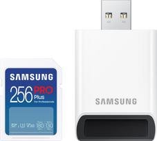 Samsung Memory card SD PRO Plus MB-SD256SB/WW 256GB + reader | MB-SD256SB/WW | 8806094788013