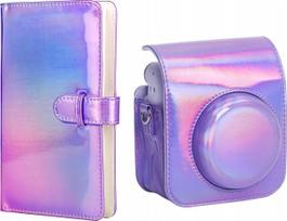 Pokrowiec LoveInstant Futerał  Pokrowiec Do Fujifilm Instax Mini 12 + Album Na 96 Zdjęć / Purple Błysk | SB7855 | 5904647817104