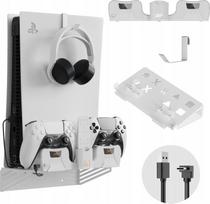 JYS Uchwyt Ścienny + charger do Padów 2in1 do Sony PlayStation PS 5 / PS5 (PS5181) | SB8054 | 5904647818255