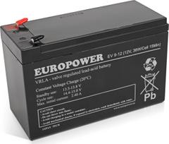 Europower Akumulator 12V 9Ah AGM Europower EV9-12 | EV9-12 | 5902367800161