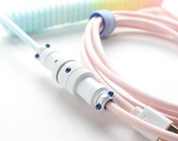Ducky Ducky Premicord Cotton Candy Coiled Cable, USB Typ C auf Typ A - 1,8m | DACOC2-COT1 | 4711394391358