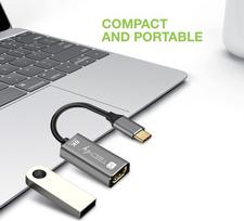 Adapter USB Techly USB-C - HDMI Silver  (IADAP-USBC-HDMI8) | IADAP-USBC-HDMI8 | 8059018363890