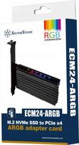 SilverStone SilverStone SST-ECM24-ARGB - PCI-E Gen4 Erweiterungskarte zu M.2 (NGFF) - mit Kühler, ARGB | SST-ECM24-ARGB | 4710679813967