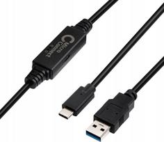 Kabel USB MicroConnect USB-C - USB-A 5 m Black (USB3.1CA5AMP) | USB3.1CA5AMP | 5704174889397