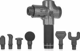 Geko Pistolet do masażu 100W z etui + 8 końcówek masujących (10) | GH02001 | 5901477177477