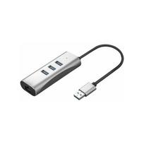 Value Konwerter USB 3.2 Gen 1 na Gigabit Ethernet + 3-portowy hub USB | 7630049611993 | 7630049611993