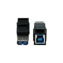 Adapter AV Bachmann BACHMANN Złącze Keystone USB 3.0 B/A żeńsko-żeńskie czarne | 4016514070978 | 4016514070978