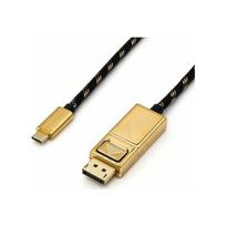 Roline Kabel adaptera ROLINE GOLD USB typu C - DisplayPort, v1.2, M/M, 1 m | 11.04.5848 | 7630049613140