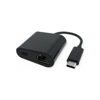 Adapter USB Triton USB-C - RJ-45 + USB-C Black  (12.99.1118) | 12.99.1118 | 7630049623613