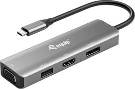 Adapter AV Equip Adapter USB-C -> HDMI/DisplayPort/VGA 4K/1080P/60Hz gr | 133485 | 4015867227640
