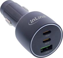 InLine InLine® USB car power adapter Power Delivery, 2x USB-C + QC USB-A, black, max. 100W | 31502A | 4043718317776