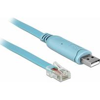 Delock DELOCK RS-232 Konsolenkabel, USB-A Stecker > RJ45 Stecker 2m | 64185 | 4043619641857