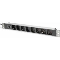 Digitus Digitus Socket strip with aluminum profile and back-up fuse, 8-way Italian output, 2 m cable IEC C14 plug | DN-95410-IT | 4016032483861