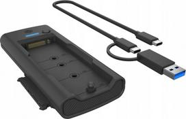 Stacja dokująca Icy Box Stacja dokujšca IB-180MS-C31 SSD Docking 1x 2,5'/3,5' & 1x M.2 PCIe NVMena USB 3.2 Gen 2 10Gbit/s | IB-180MS-C31 | 4250078174356