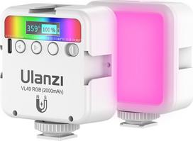 Lampa studyjna Ulanzi Ulanzi VL49 Lampa LED panelowa z akumulatorem RGB, WB (2500 K - 9000 K), White | 6972436386369 | 6972436386369