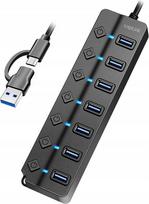 LogiLink LogiLink USB 3.2 Gen1 Hub 7 Port Ein-/Ausschalter Black | UA0420 | 4052792073553