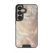 Serene Sunset - Chic Samsung Galaxy S25 Case, Elite Dark (Magnetic) / Gold