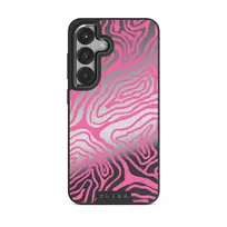 Pink Shores - Samsung Galaxy S25 Plus Case, Elite Mirror (Magnetic) / Gunmetal