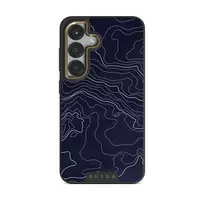 Drifting Shores - Line Art Samsung Galaxy S25 Case, Elite Dark (Magnetic) / Gold