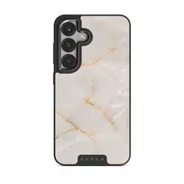 Vanilla Sand - Marble Samsung Galaxy S25 Case, Elite Dark (Magnetic) / Gunmetal