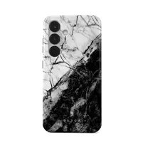 Fatal Contradiction - Black & White Marble Samsung Galaxy S25 Case, Tough (Magnetic) / N/A